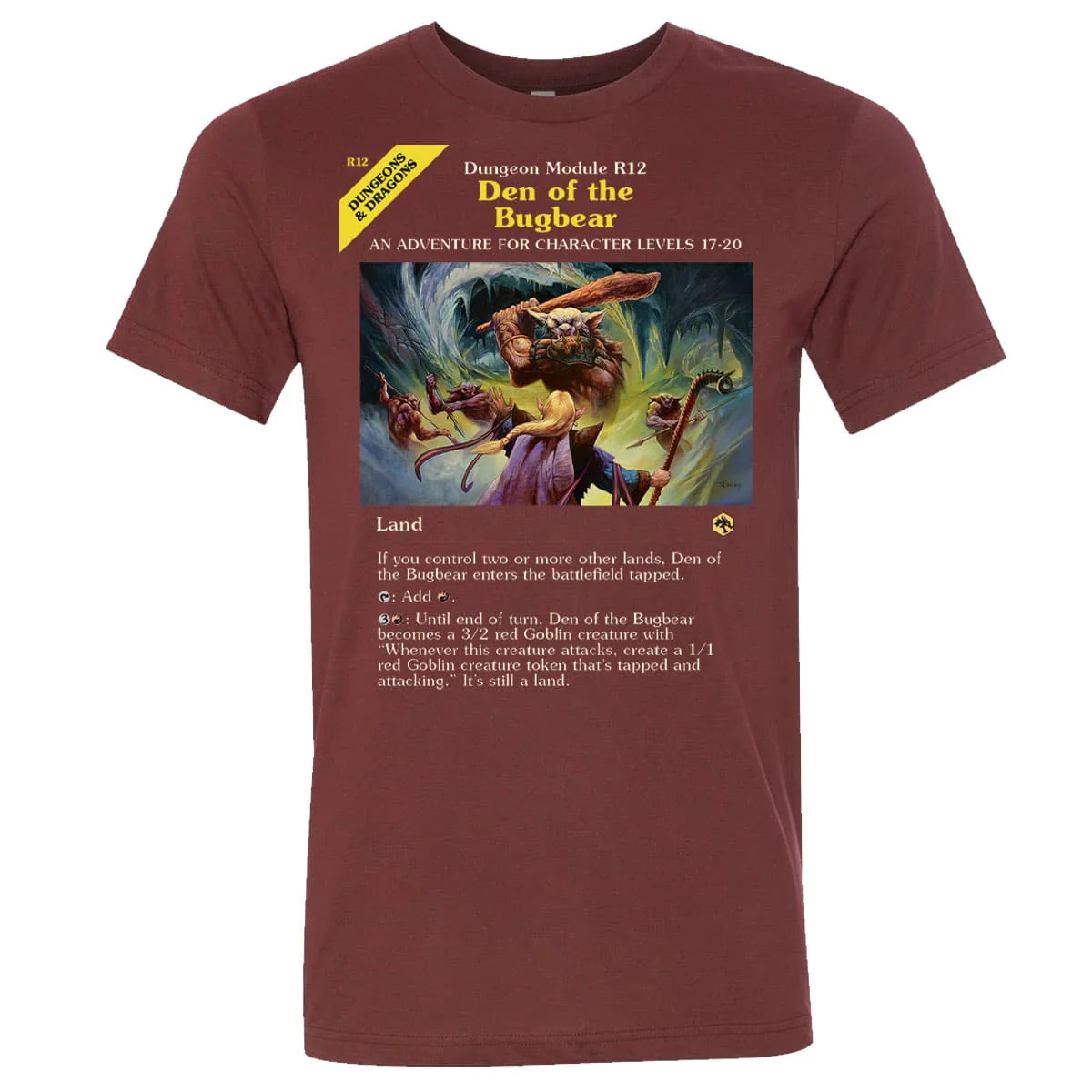 Adventures in the Forgotten Realms Den of the Bugbear T-Shirt for Dungeons & Dragons