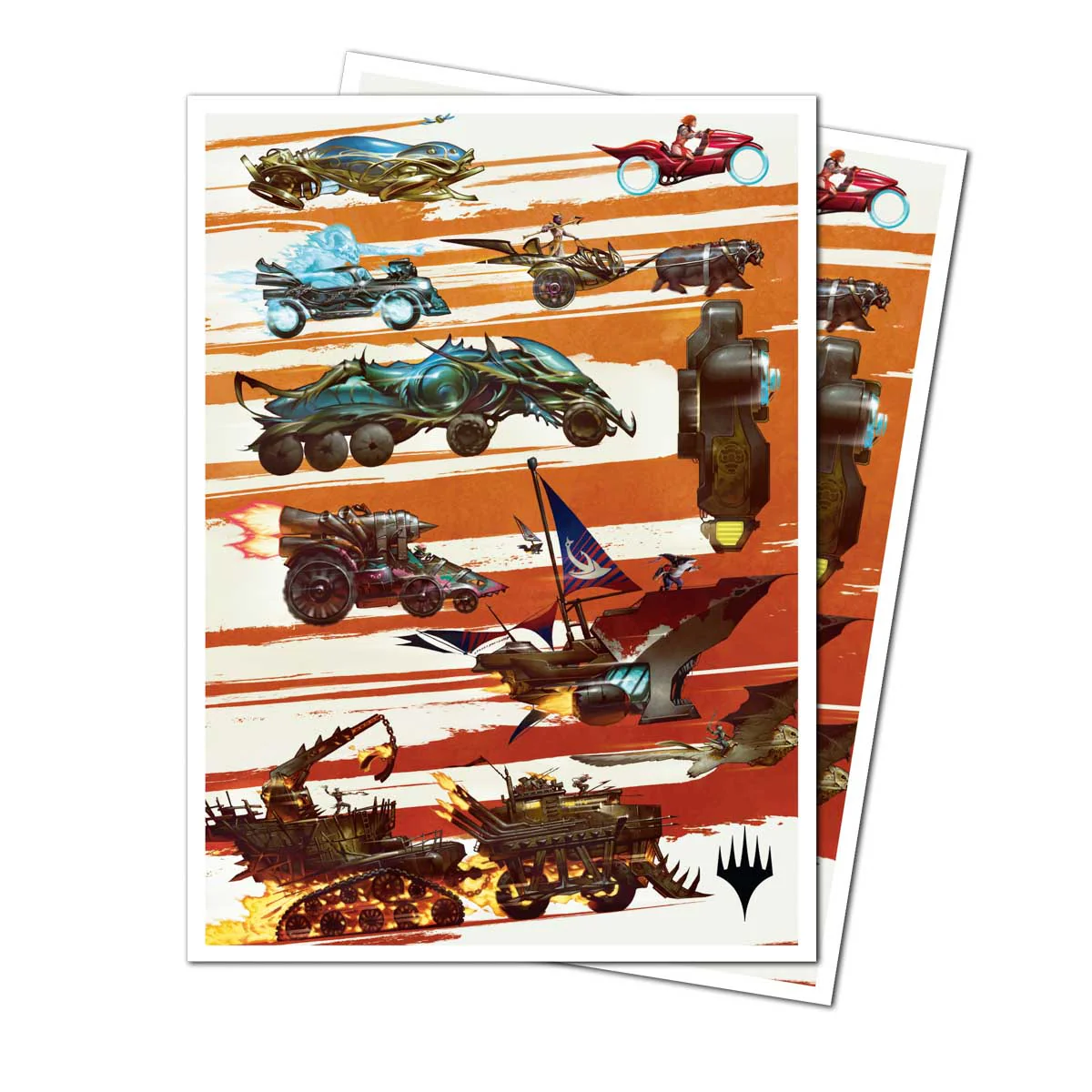 Aetherdrift Finish Line Bundle Key Art 105ct APEXâ„¢ Deck Protector Sleeves for Magic: The Gathering