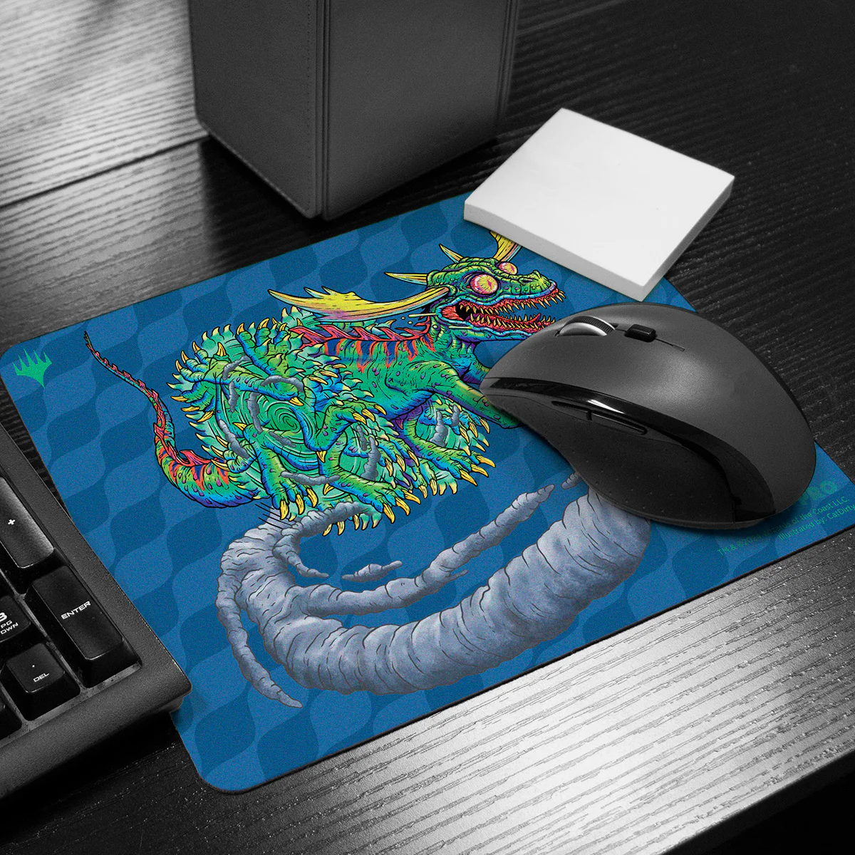 Aetherdrift Printed Mousepad - Racer Creature Agonasaur Rex for Magic: The Gathering