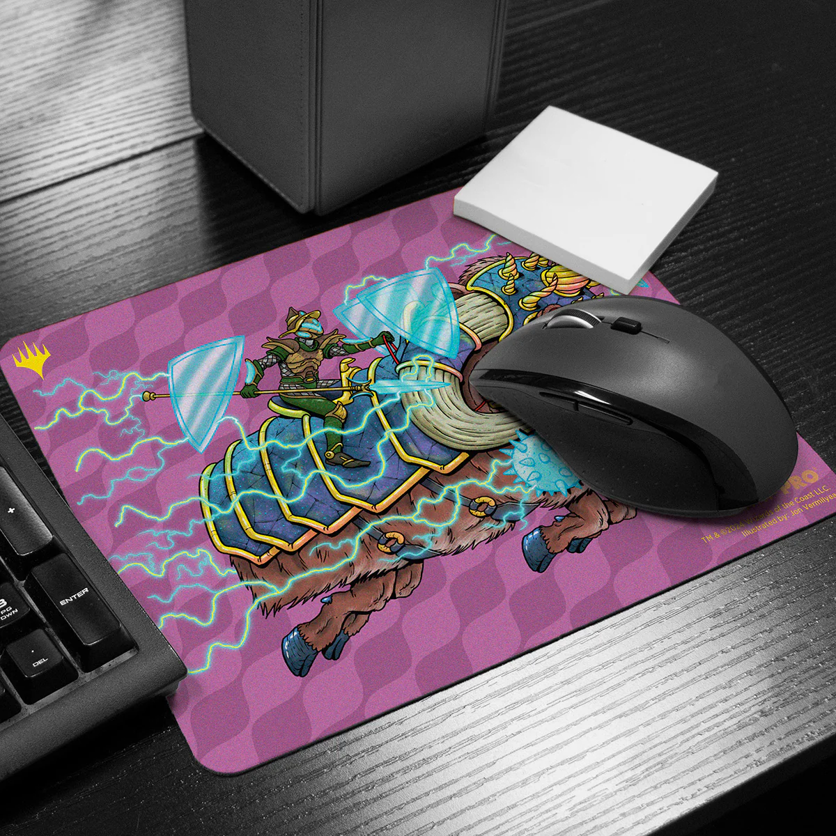 Aetherdrift Printed Mousepad - Racer Creature Bulwark Ox for Magic: The Gathering