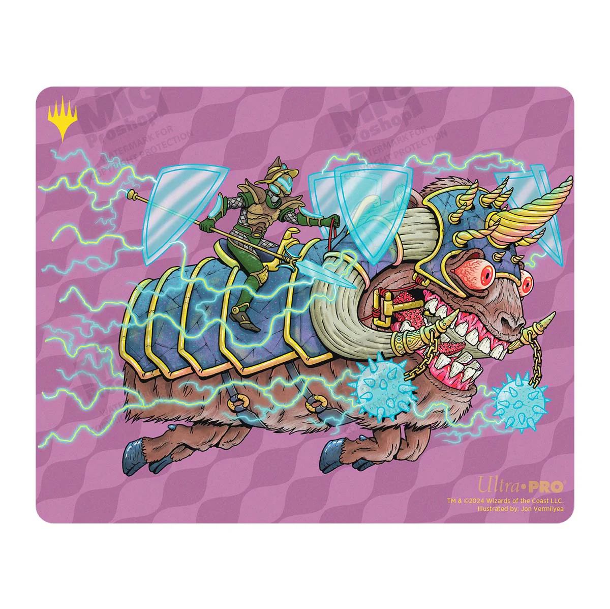 Aetherdrift Printed Mousepad - Racer Creature Bulwark Ox for Magic: The Gathering - Image 2