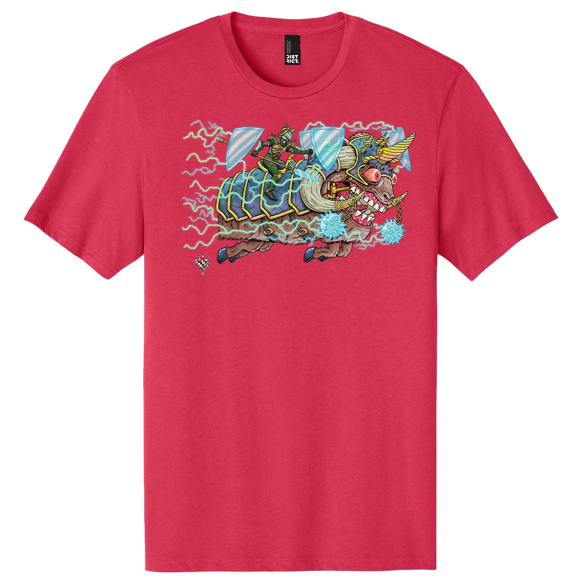 Aetherdrift Racer Creature Bulwark Ox Printed Graphic Tee for Magic: The Gathering - Image 2