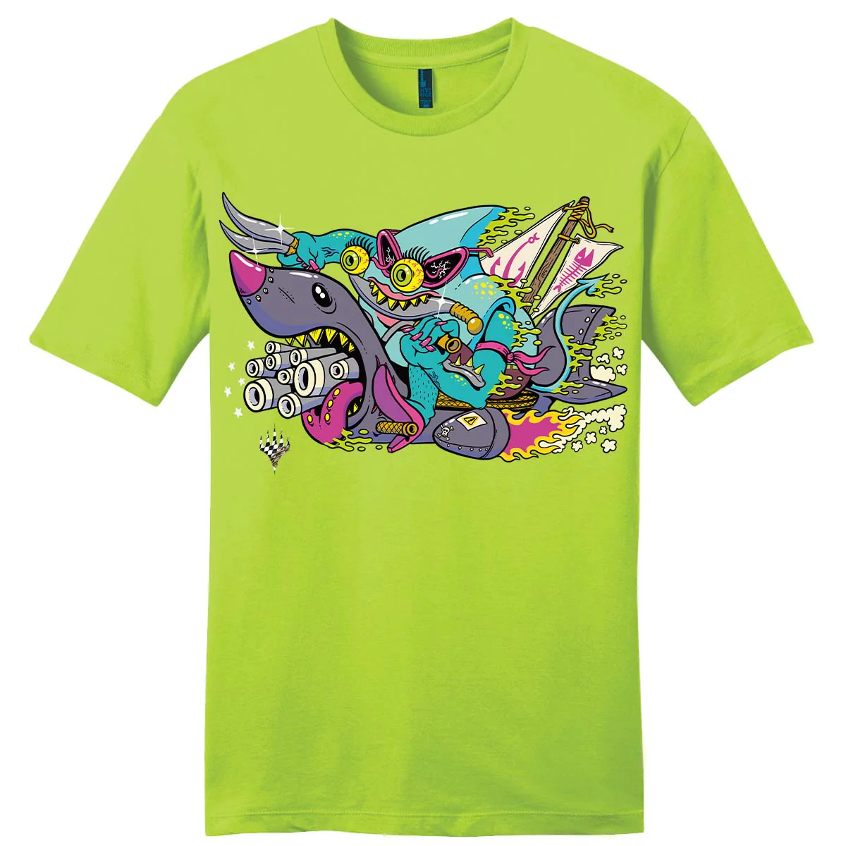 Aetherdrift Racer Creature Fearless Swashbuckler Printed Graphic Tee for Magic: The Gathering - Image 2