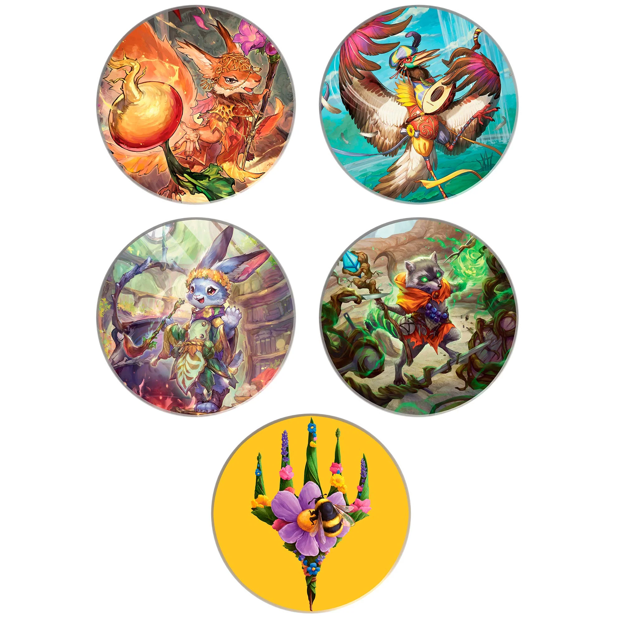Bloomburrow Ceramic Coasters for Magic: The Gathering