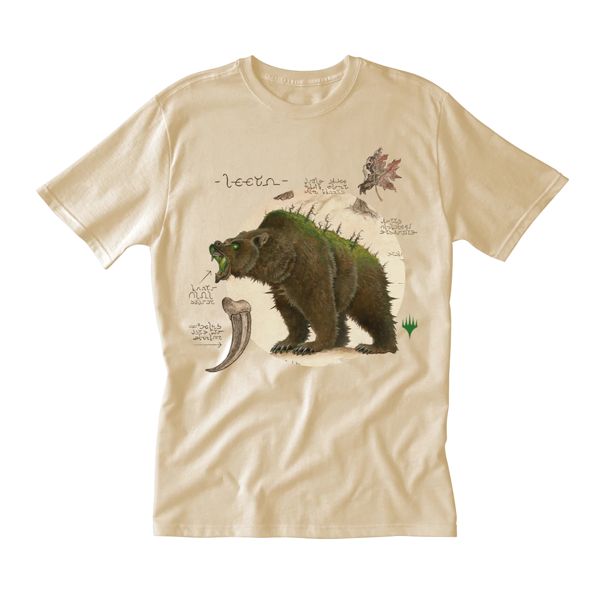 Bloomburrow Elemental Spirit: Lumra Printed Graphic T-Shirt in Cream for Magic: The Gathering