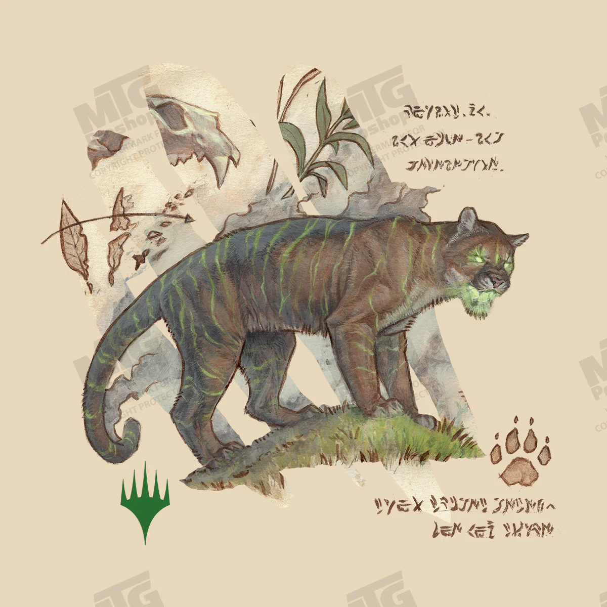 Bloomburrow Elemental Spirit: Ygra Printed Graphic T-Shirt in Cream for Magic: The Gathering - Image 2