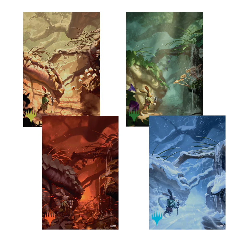 Bloomburrow Forest (Four Seasons) Poster Set for Magic: The Gathering