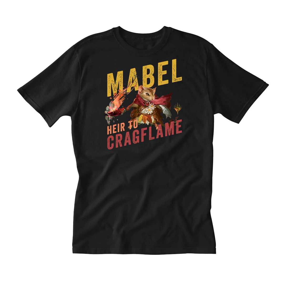 Bloomburrow Mabel, Heir to Cragflame Printed Graphic T-Shirt in Black for Magic: The Gathering