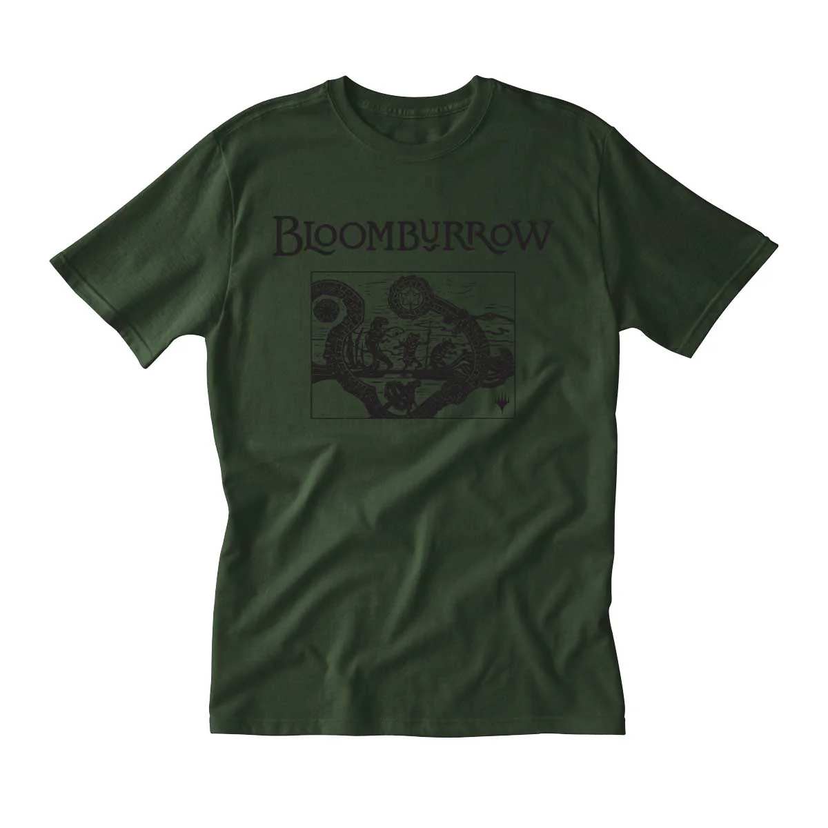 Bloomburrow Set Symbol Printed Graphic T-Shirt in Thyme Green for Magic: The Gathering