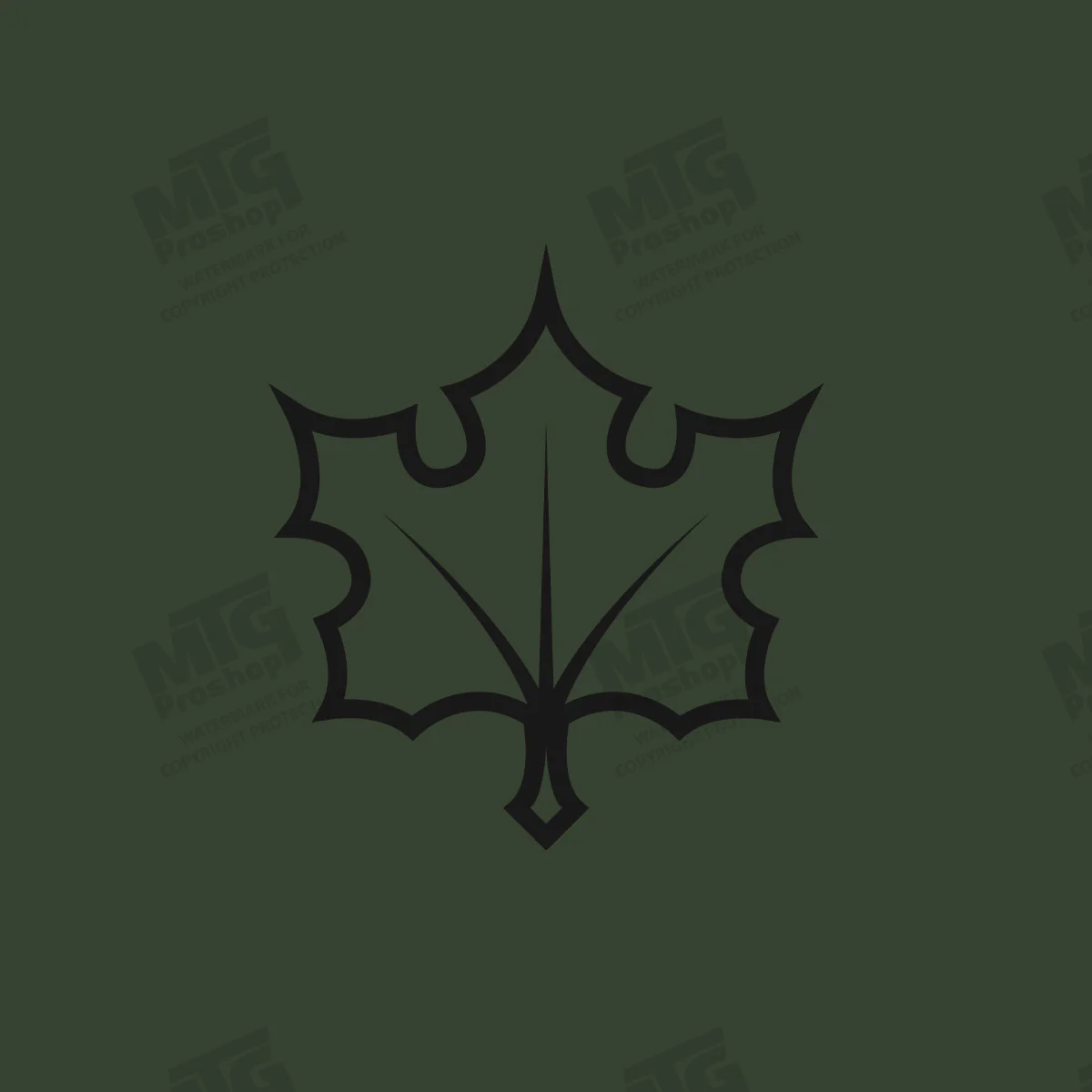 Bloomburrow Set Symbol Printed Graphic T-Shirt in Thyme Green for Magic: The Gathering - Image 3