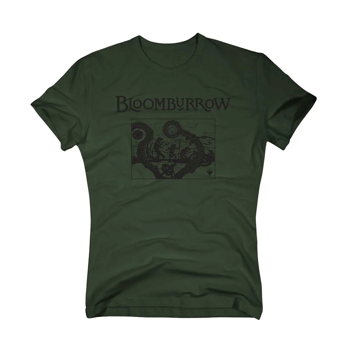 Bloomburrow Set Symbol Printed Graphic T-Shirt in Thyme Green for Magic: The Gathering - Image 5