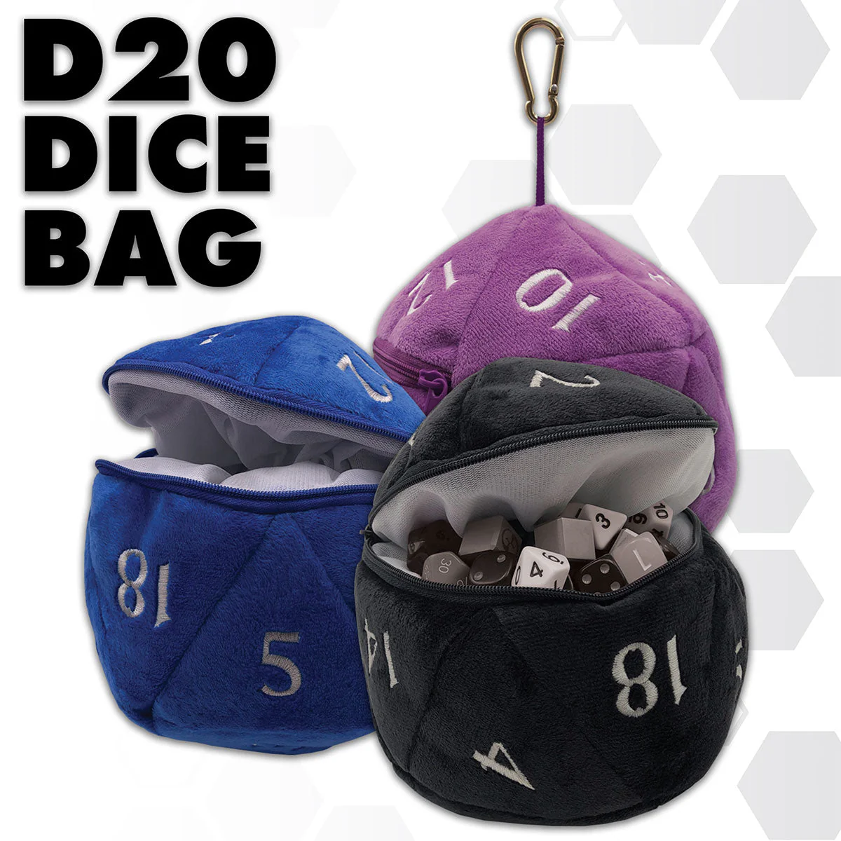 D20 Plush Dice Bag - Image 2