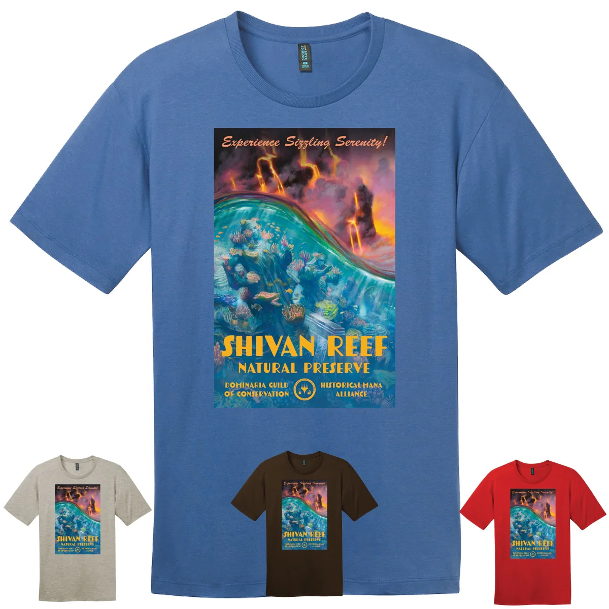 Dominaria United Shivan Reef T-shirt for Magic: The Gathering