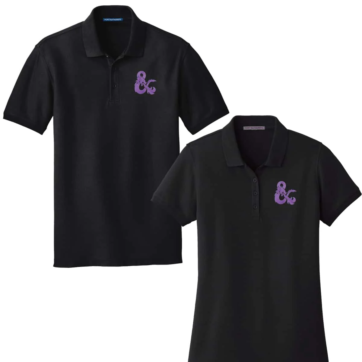 Dungeons & Dragons Evergreen Purple Logo Polo Shirt