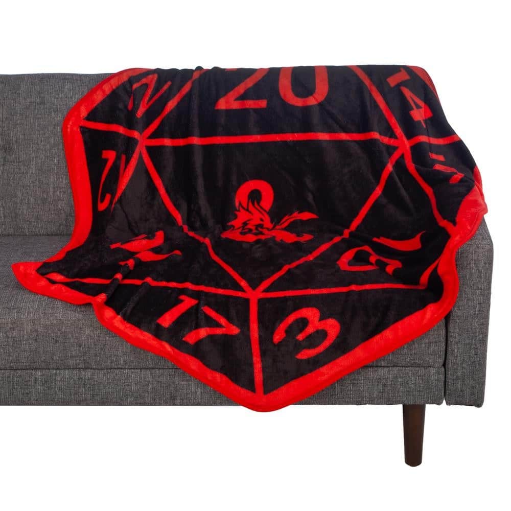 Dungeons & Dragons Black and Red D20 Blanket - Image 2
