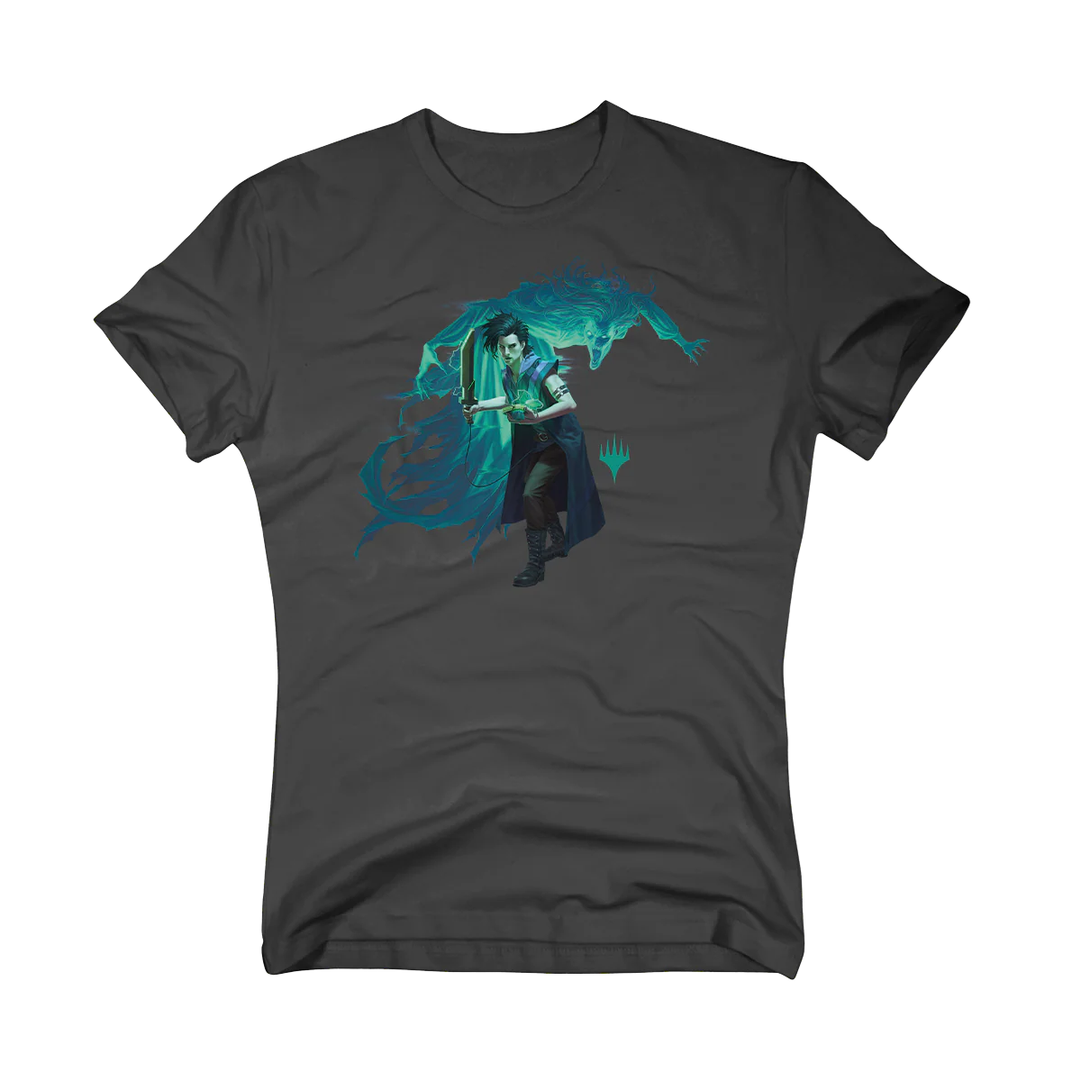 Duskmourn Commander Winter Printed Graphic Tee in Charcoal for Magic: The Gathering - Image 4