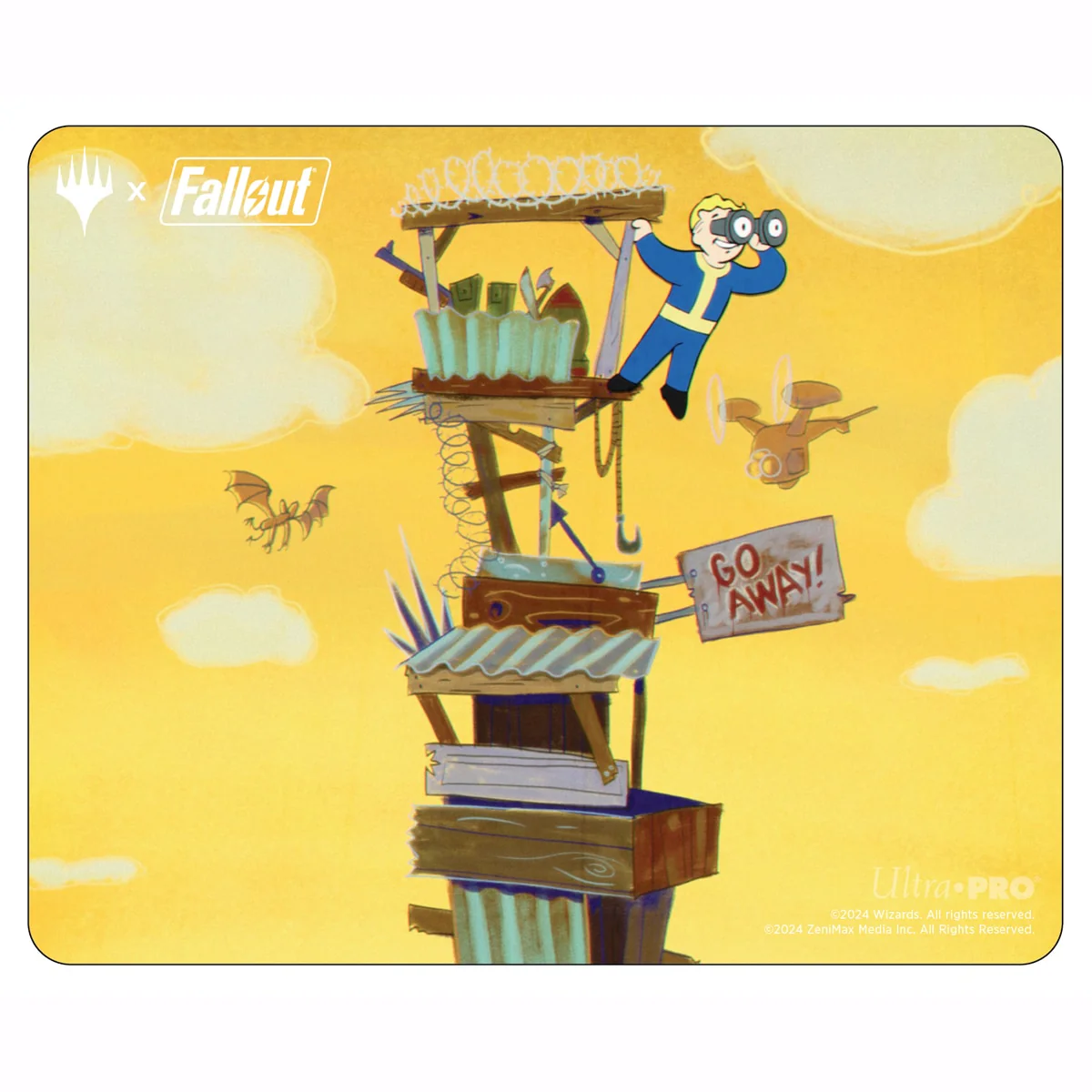 Fallout Command Tower 13x11 Inch Mousepad for Magic: The Gathering