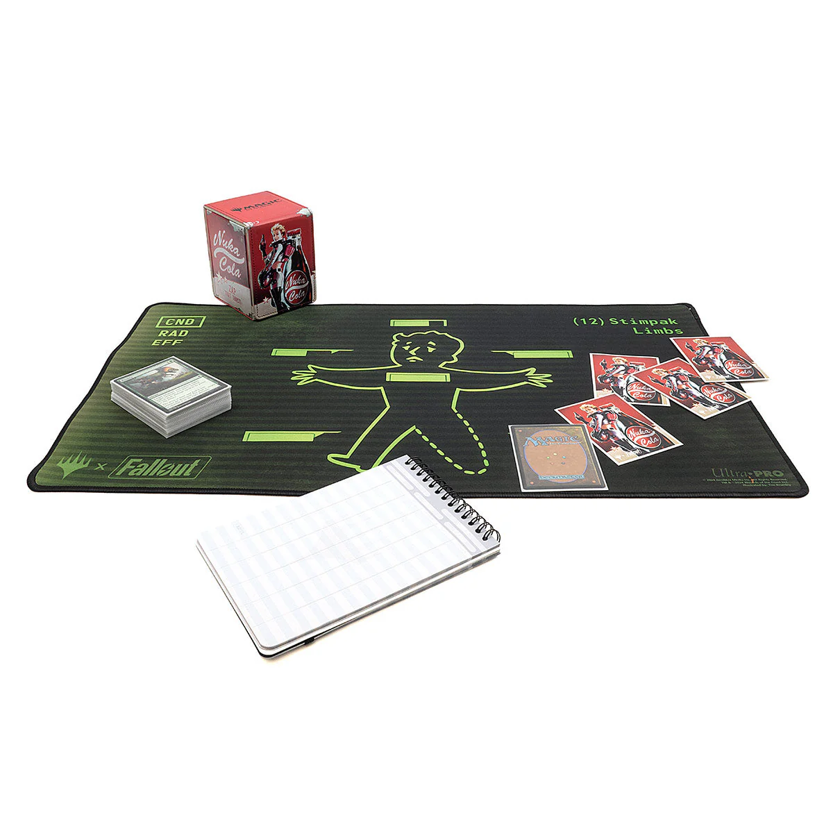 Fallout® Inventory Management Black Stitched Standard Gaming Playmat for Magic: The Gathering - Image 4