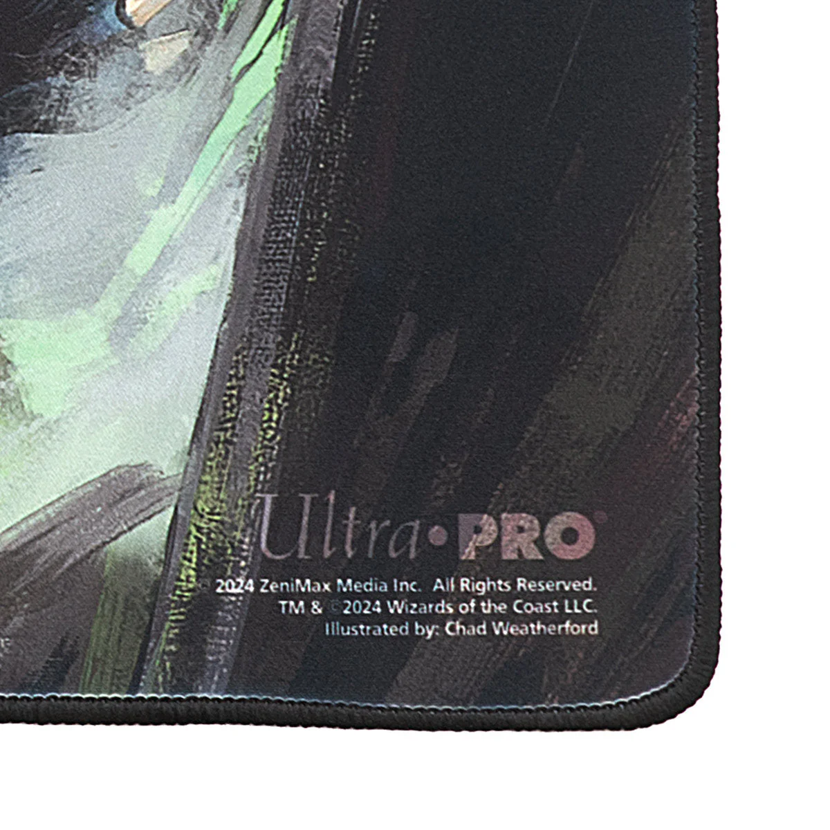 Fallout® Mysterious Stranger Black Stitched Standard Gaming Playmat for Magic: The Gathering - Image 3