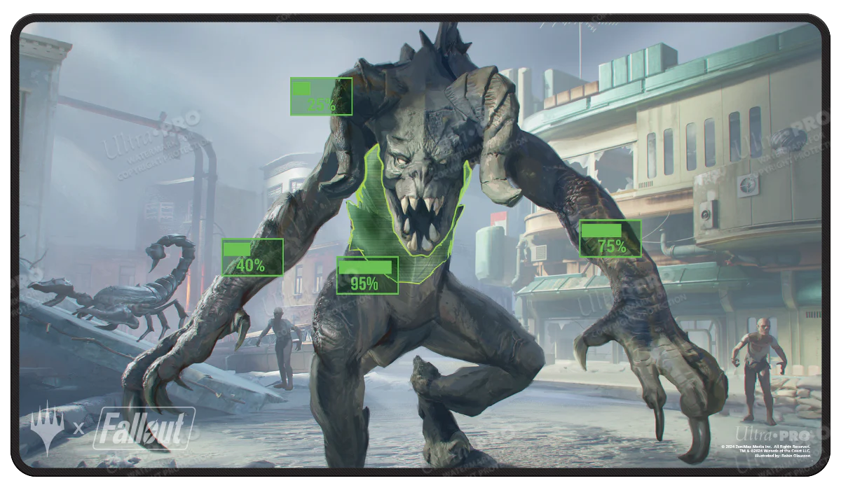 Fallout® V.A.T.S. Black Stitched Standard Gaming Playmat for Magic: The Gathering