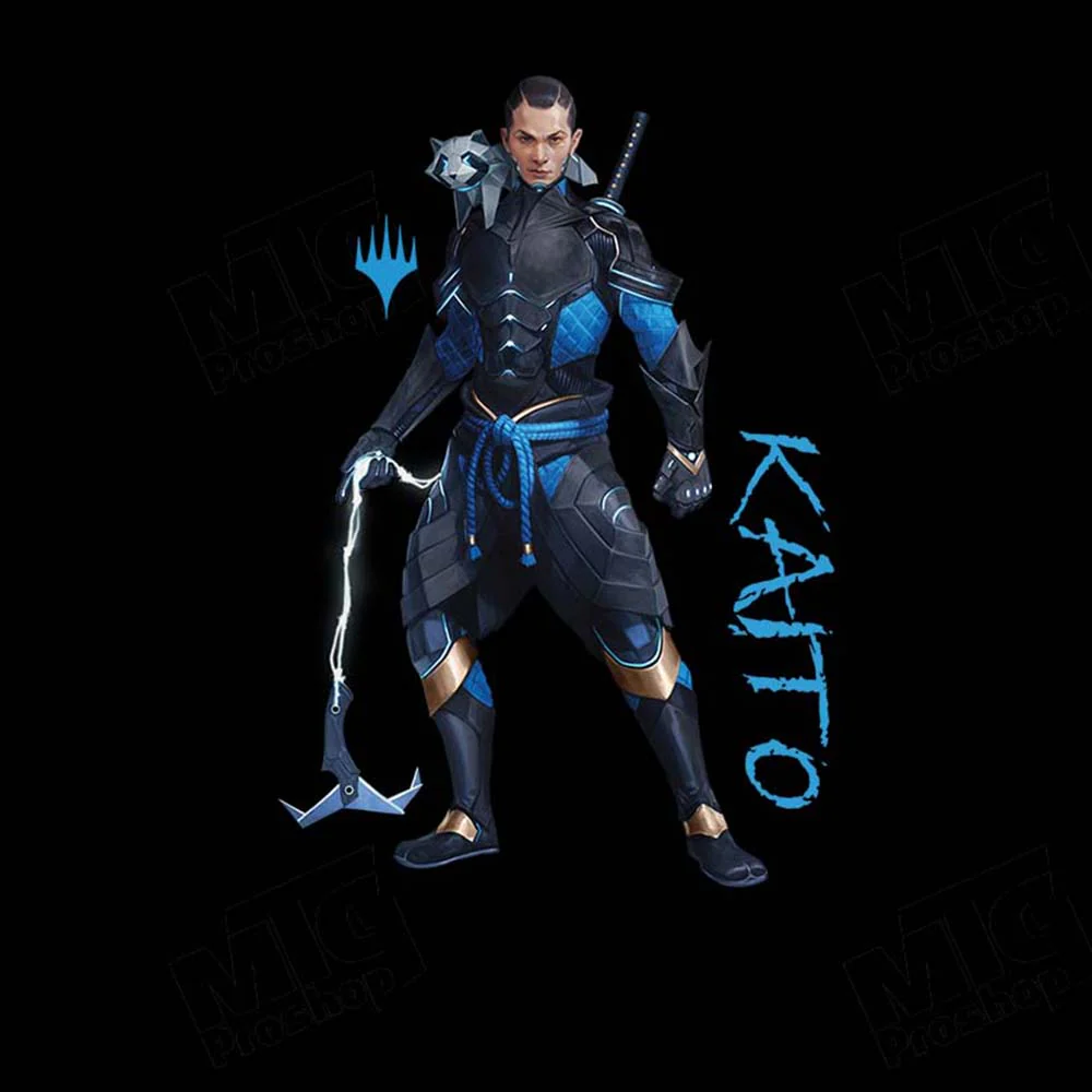 Foundations Kaito Printed Graphic Tee in Black for Magic: The Gathering - Image 2