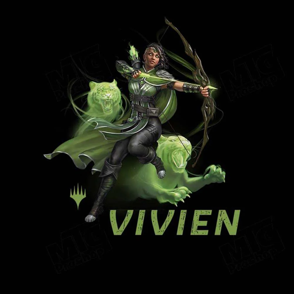 Foundations Vivien Printed Graphic Tee in Black for Magic: The Gathering - Image 2