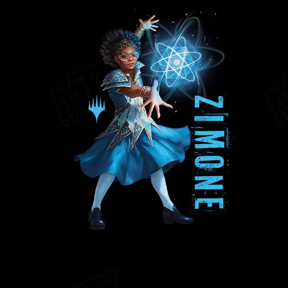 Foundations Zimone Printed Graphic Tee in Black for Magic: The Gathering - Image 2