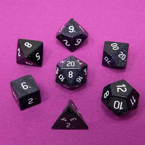 Gemstone Blue Sandstone RPG Dice Set (7ct) - Image 4