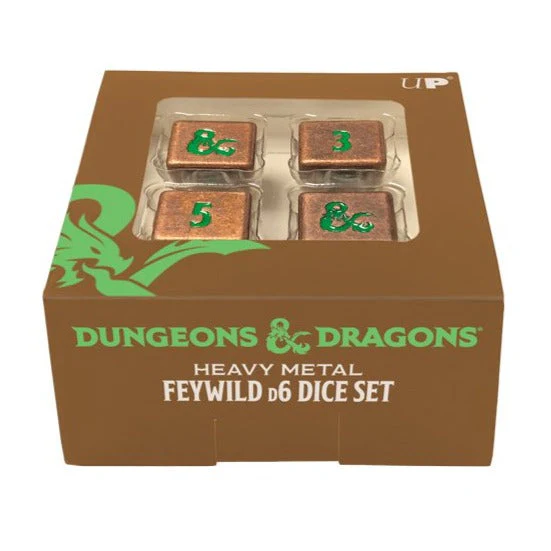 Heavy Metal Feywild Copper and Green D6 Dice Set (4ct) for Dungeons & Dragons - Image 3