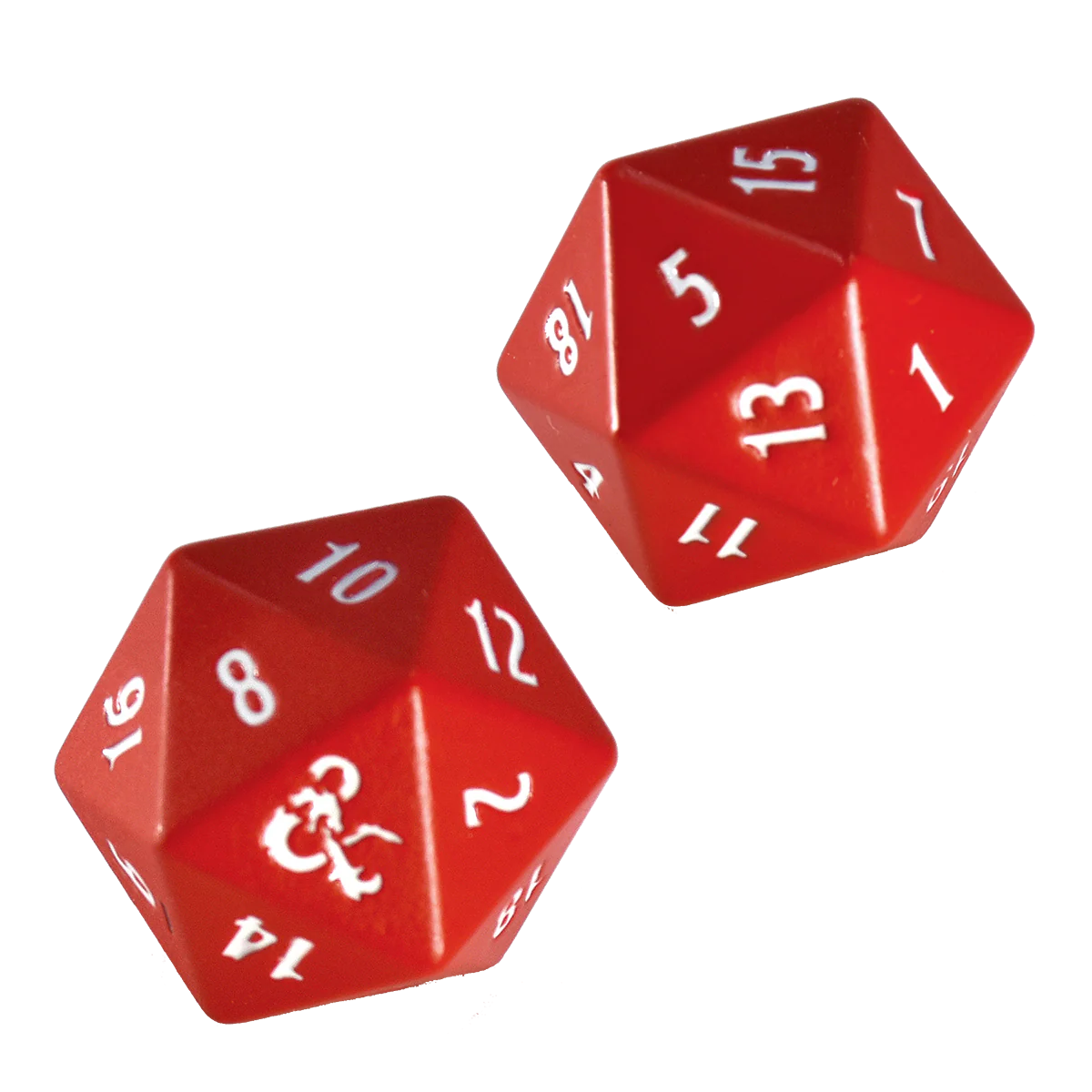 Heavy Metal Red and White D20 Dice Set (2ct) for Dungeons & Dragons - Image 3