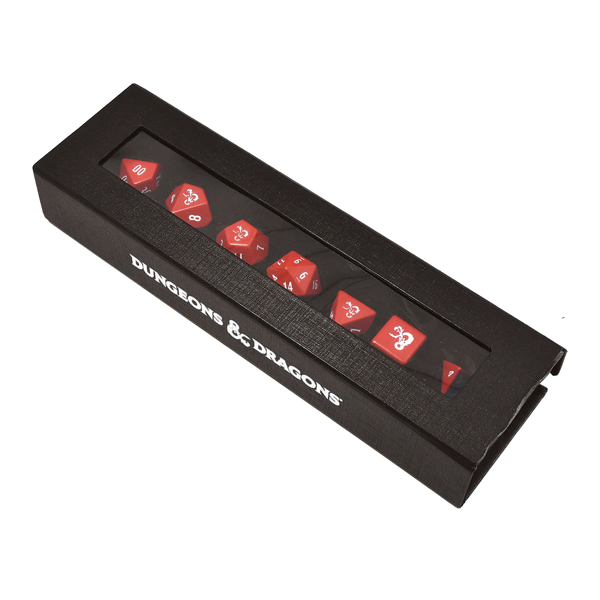 Heavy Metal Red and White RPG Dice Set (7ct) for Dungeons & Dragons - Image 3