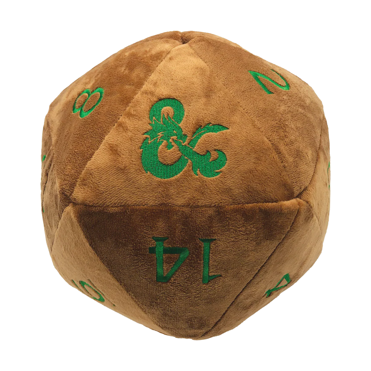 Jumbo Feywild Copper and Green D20 Novelty Dice Plush for Dungeons & Dragons