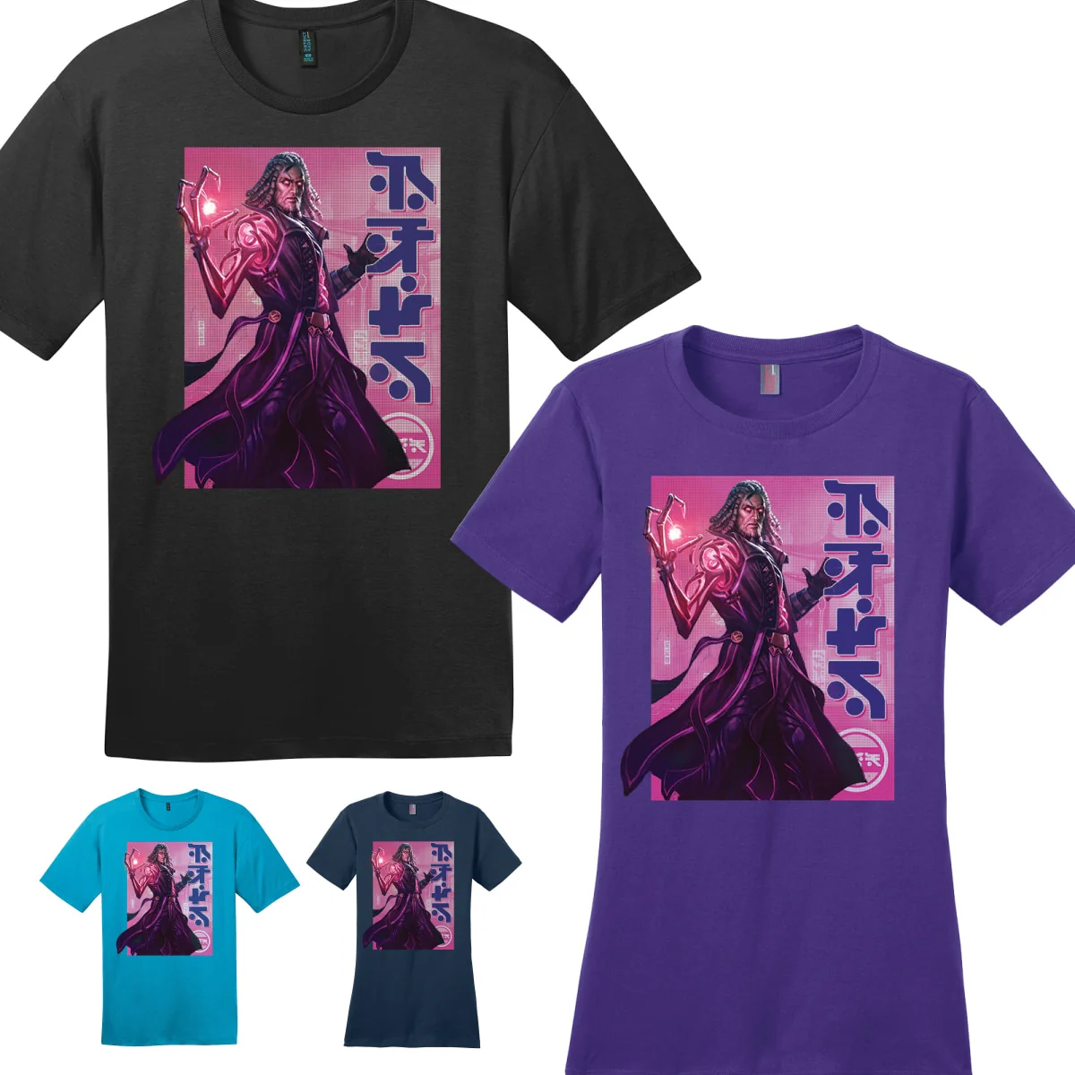 Kamigawa: Neon Dynasty Billboard Tezzeret, Betrayer of Flesh T-Shirt for Magic: The Gathering - Image 2