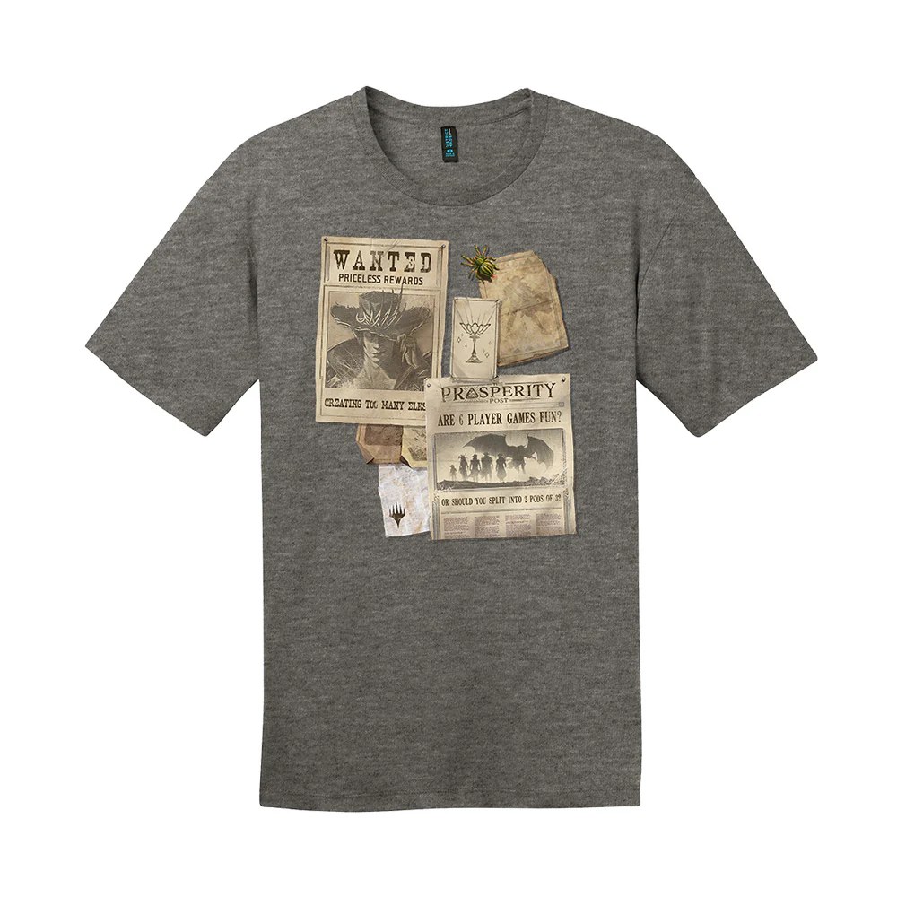 Magic: The Gathering Outlaws of Thunder Junction Printed Graphic T-Shirt - Wanted Poster