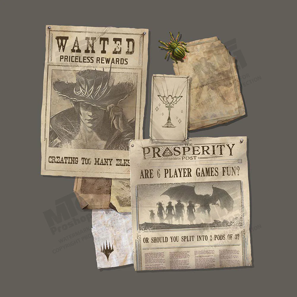 Magic: The Gathering Outlaws of Thunder Junction Printed Graphic T-Shirt - Wanted Poster - Image 2