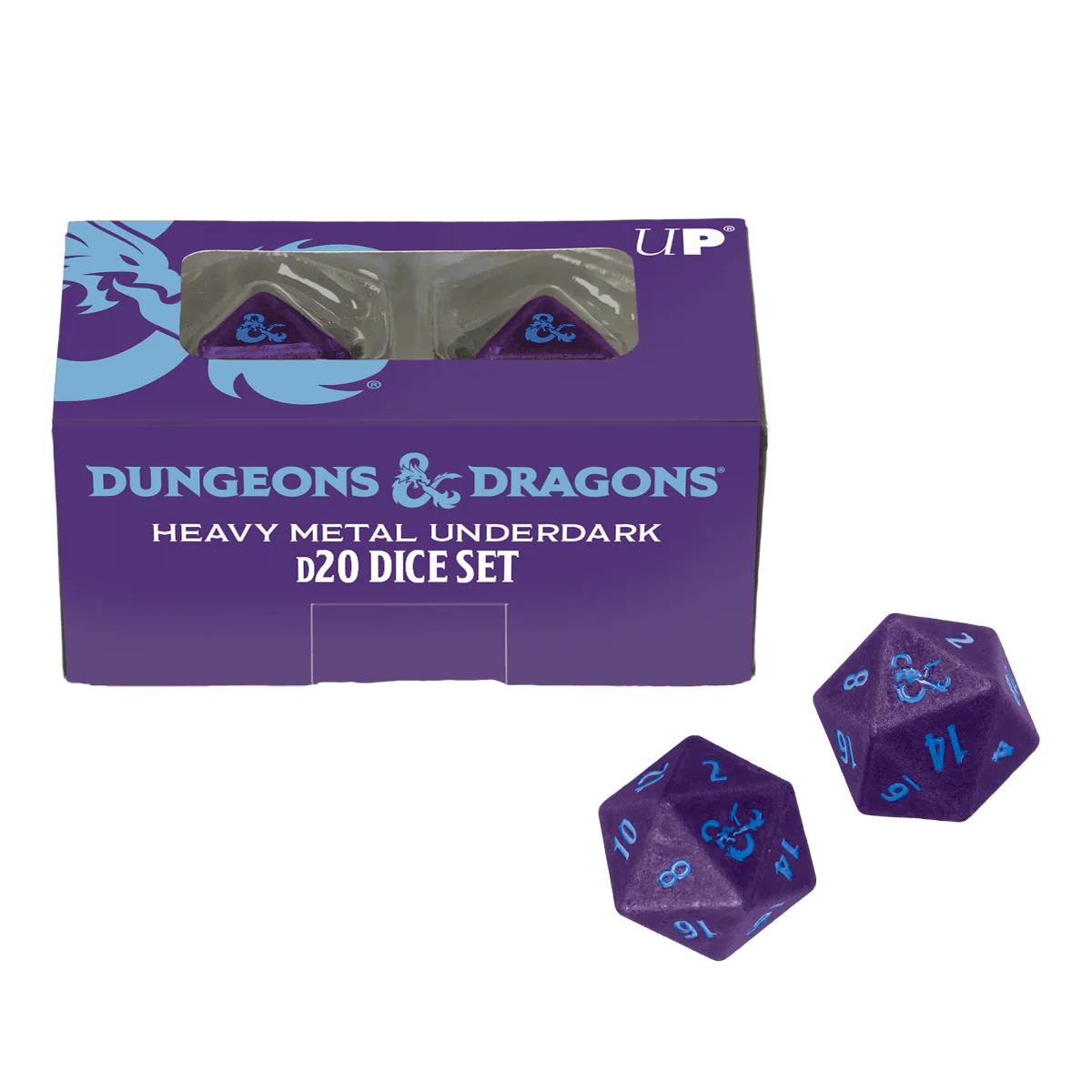 Phandelver and Below: The Shattered Obelisk Underdark Heavy Metal D20 Dice Set (2ct) for Dungeons & Dragons - Image 2