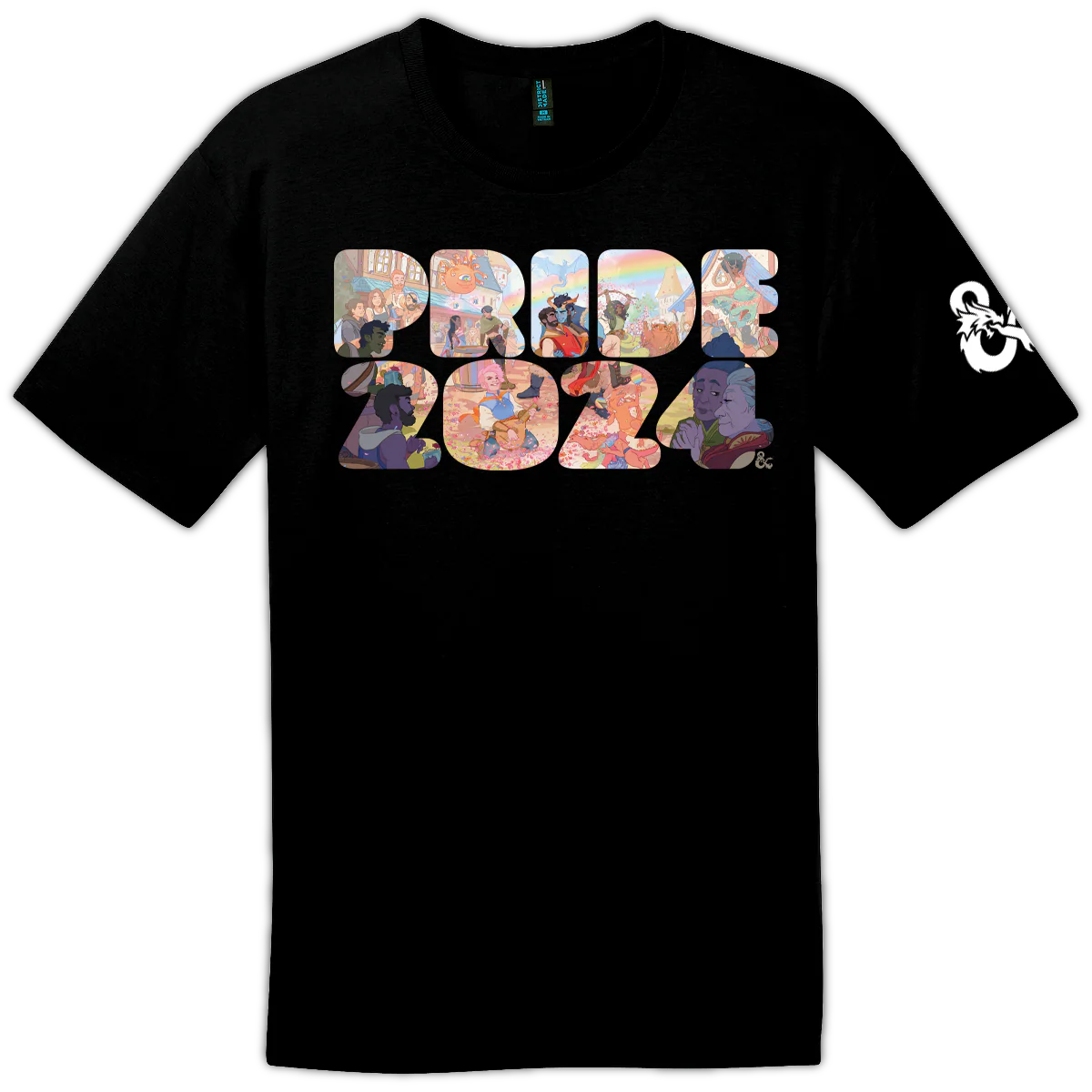 Pride 2024 Printed T-Shirt for Dungeons & Dragons